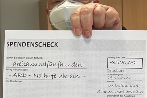 Spendenscheck Ukraine-Hilfe