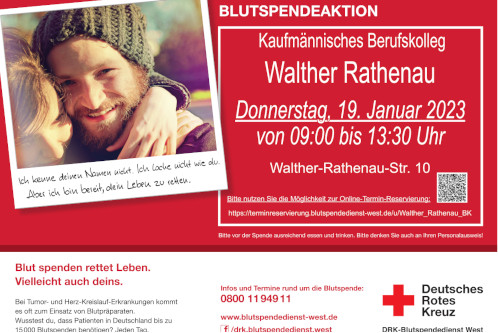 DRK-Flyer für Blutspendeaktion 2023