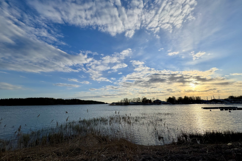 See_quer Abendstimmung am finnischen See